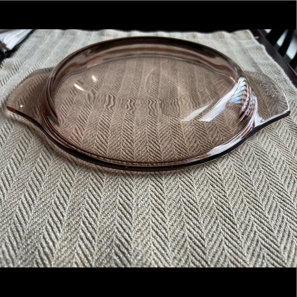 Vintage Pyrex Cranberry Vision’s  Cinderella Lid